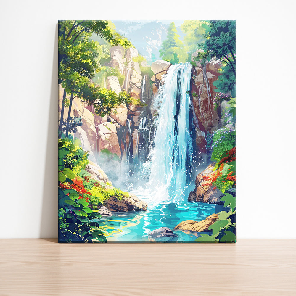 Majestätische Wasserfall-Ruhe