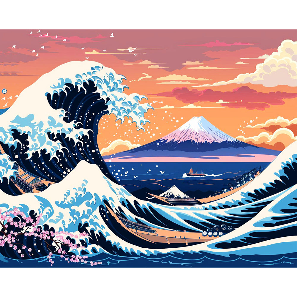 Majestätische Fuji-Wellen