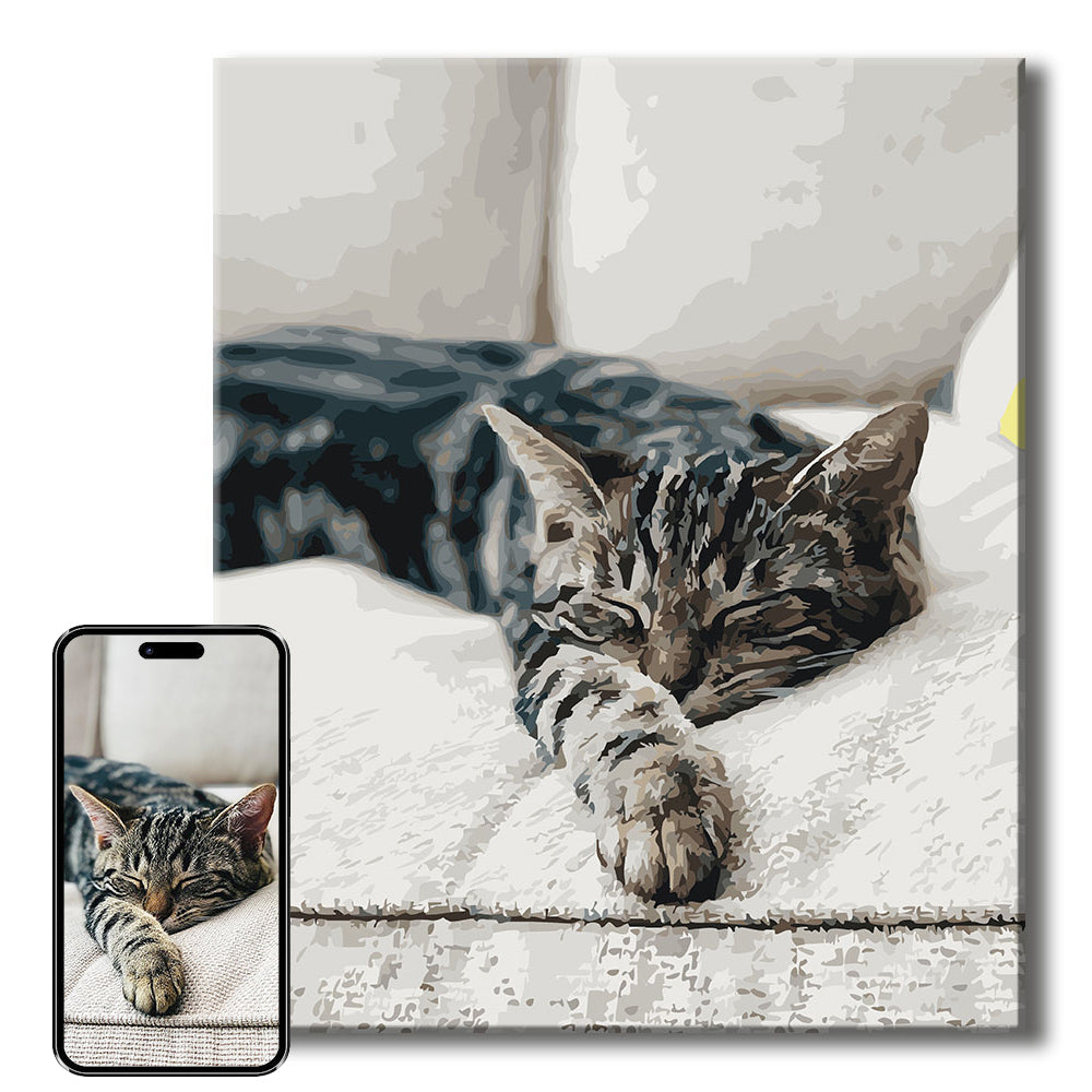 Malen-nach-Zahlen Set aus Ihrem Haustierfoto – Ein einzigartiges Porträt