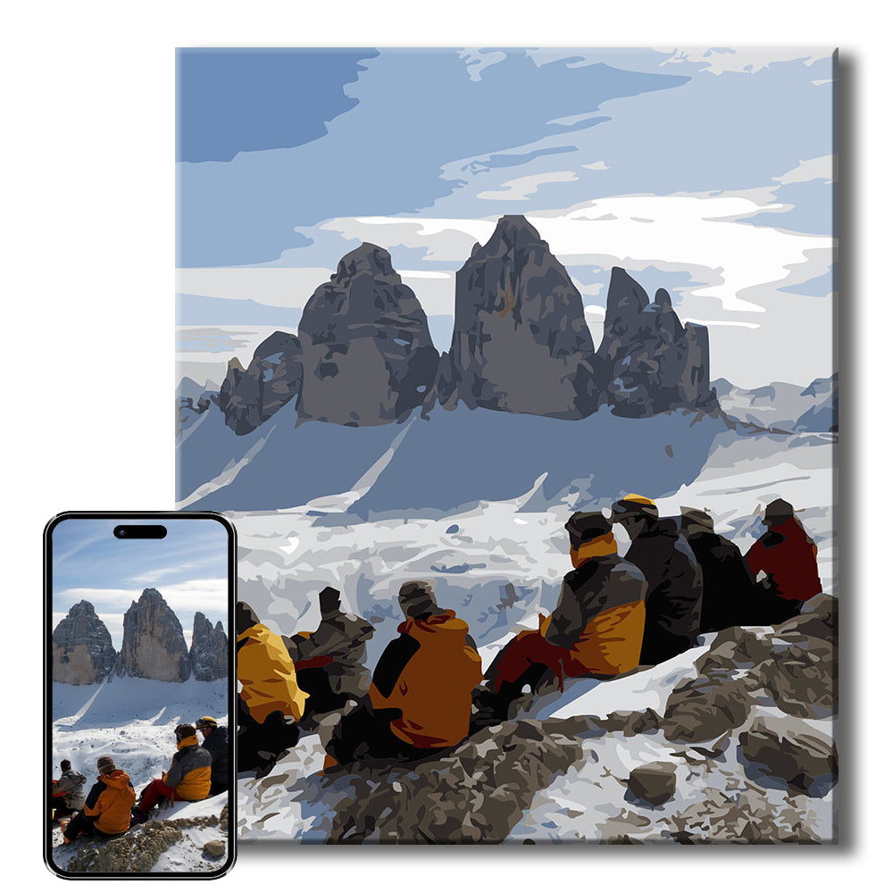 Malen-nach-Zahlen Set aus Landschafts- & Reisefotos – DIY Leinwandbild