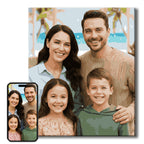 Malen-nach-Zahlen Set nach Ihrem Familienfoto – Individuelle Leinwand als Geschenk
