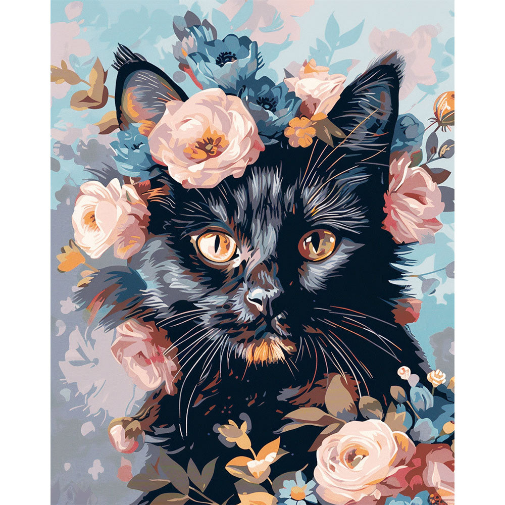 Mitternachtsblüte - Malen nach Zahlen