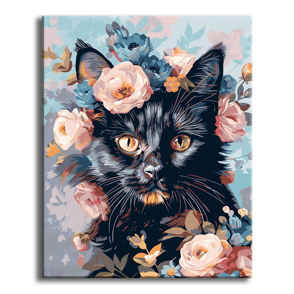 Mitternachtsblüte - Malen nach Zahlen