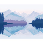 Nebliger Bergspiegelung – Malen nach Zahlen