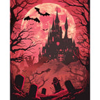 Mondlicht-Halloween-Schloss - Malen nach Zahlen