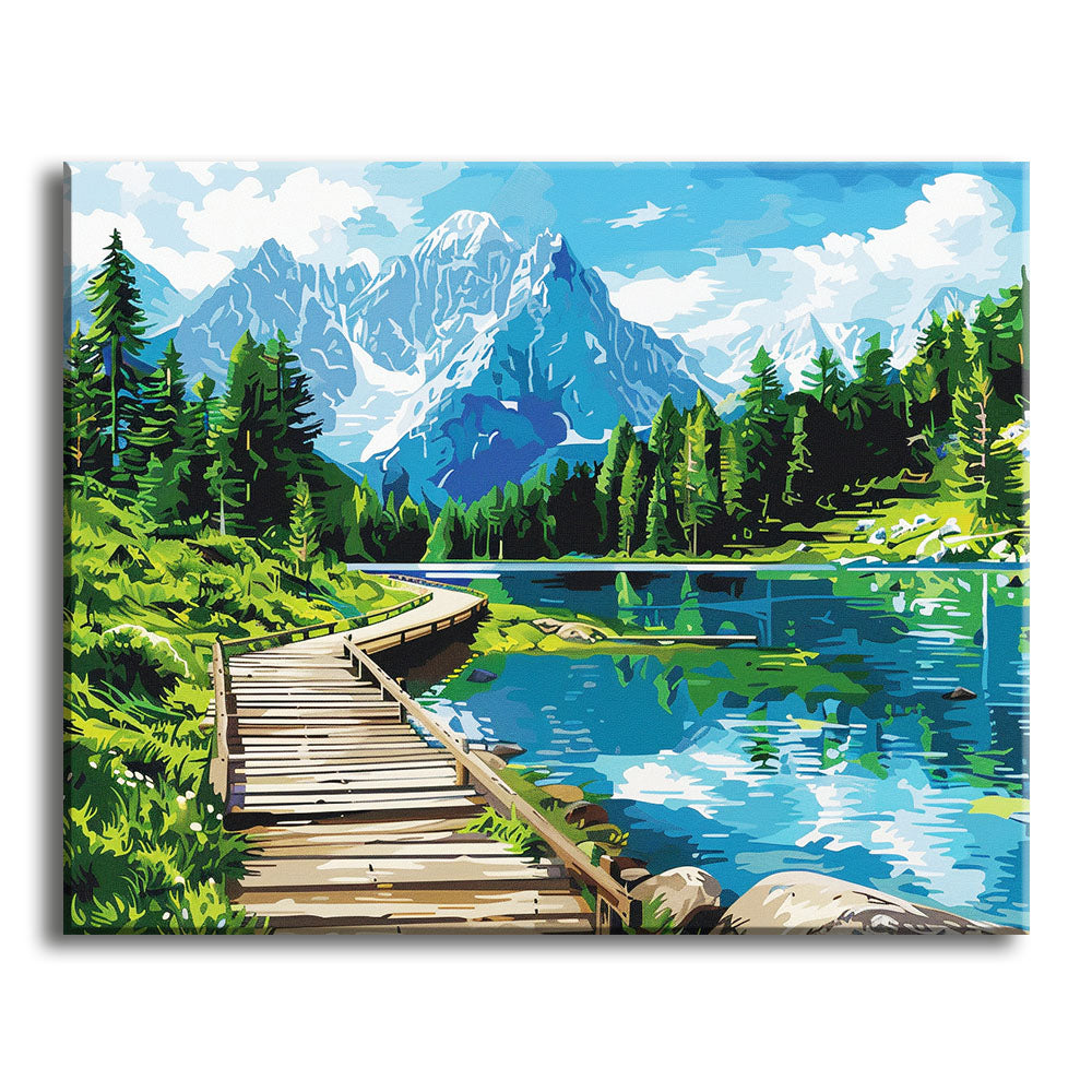 Bergsee-Pfad – Malen nach Zahlen