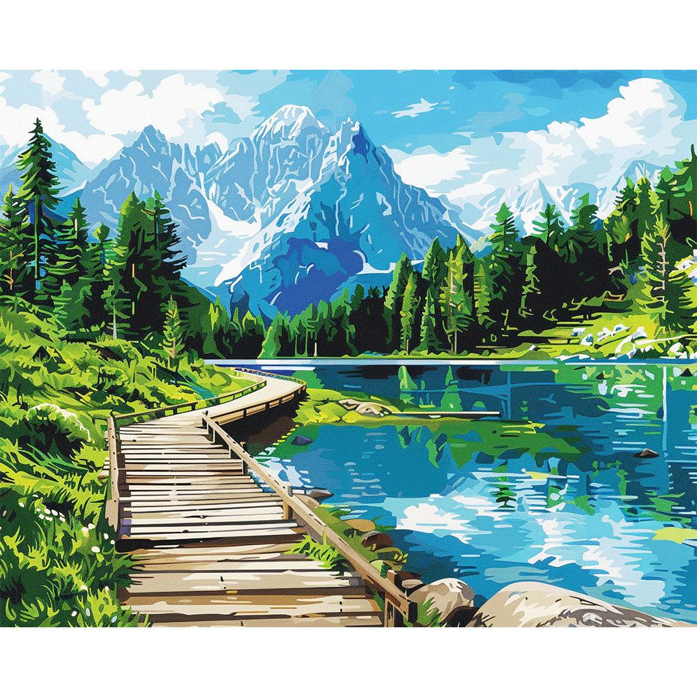 Bergsee-Pfad – Malen nach Zahlen