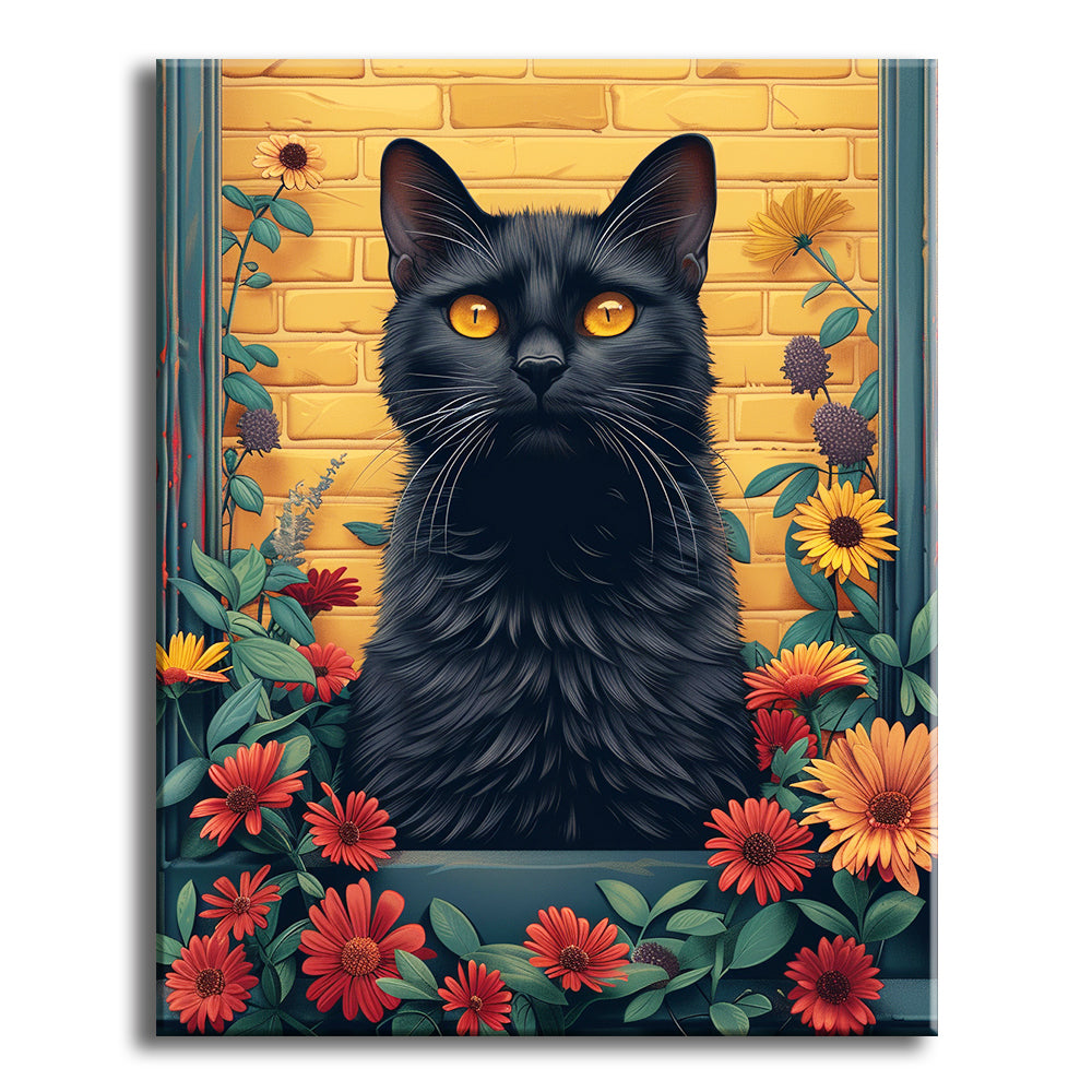 Mystische Florale Katze