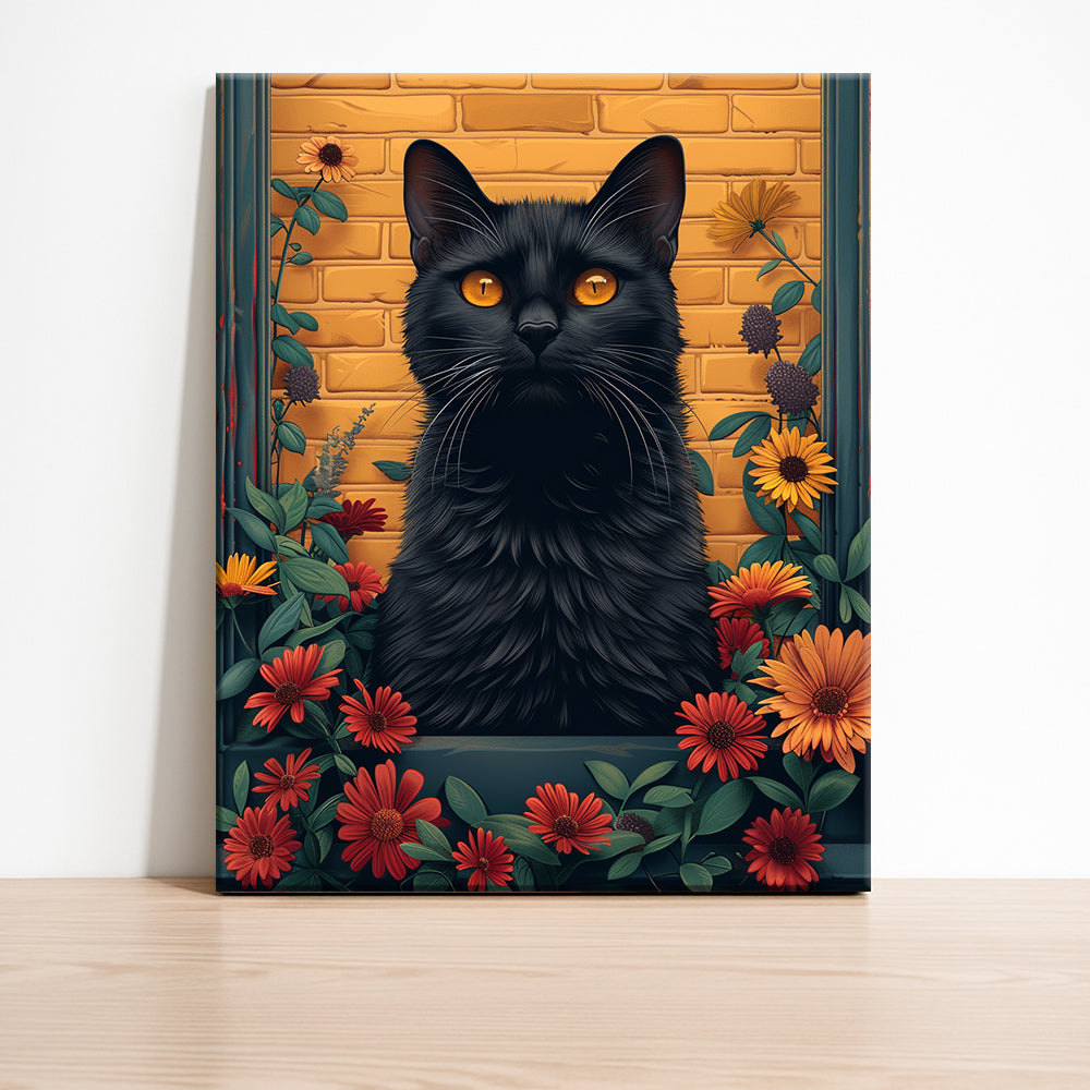 Mystische Florale Katze