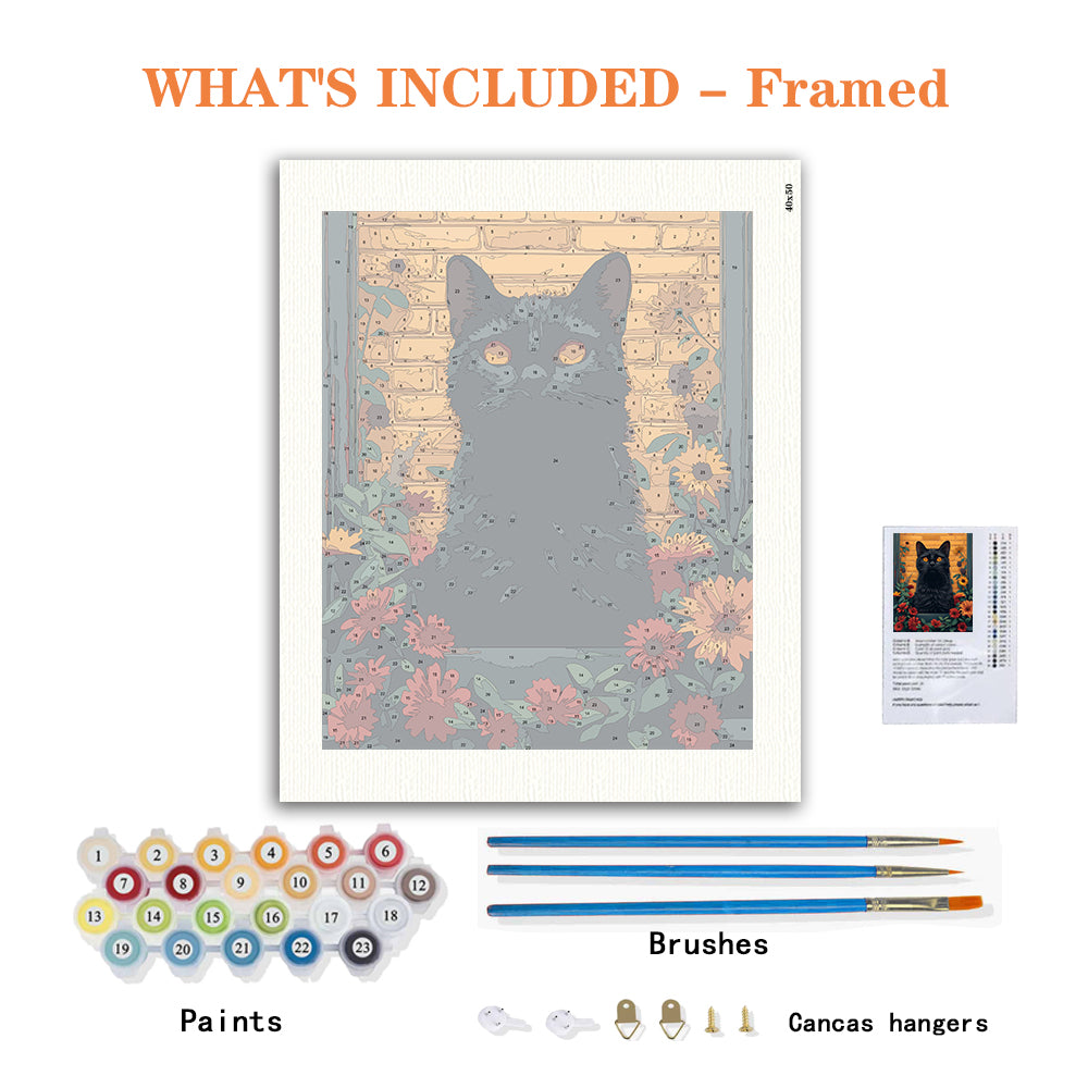 Mystische Florale Katze