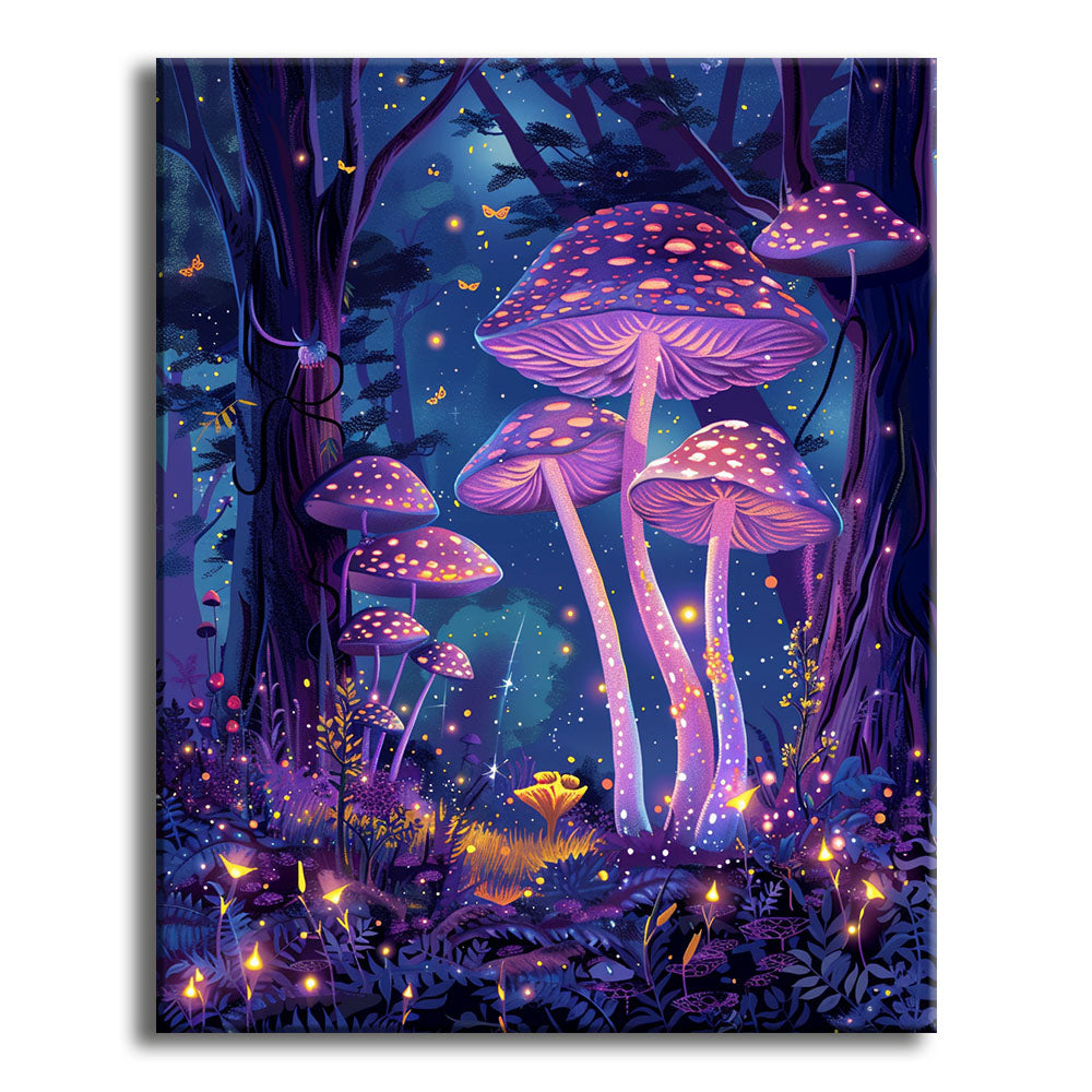 Mystischer Pilzhain – Malen nach Zahlen