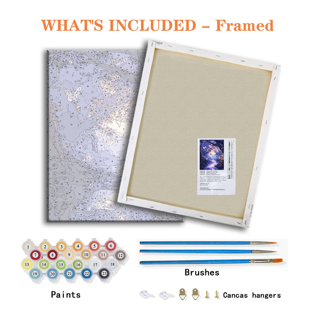 Mystisches Flussleuchten – Malen nach Zahlen