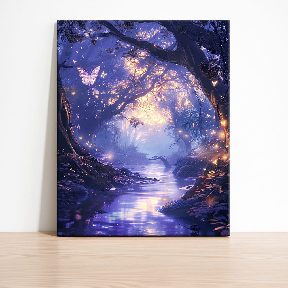 Mystisches Flussleuchten – Malen nach Zahlen