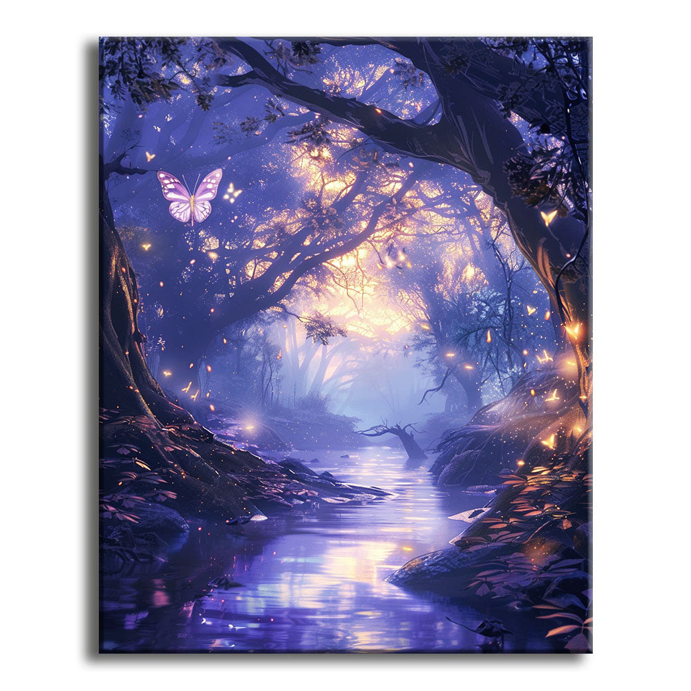 Mystisches Flussleuchten – Malen nach Zahlen