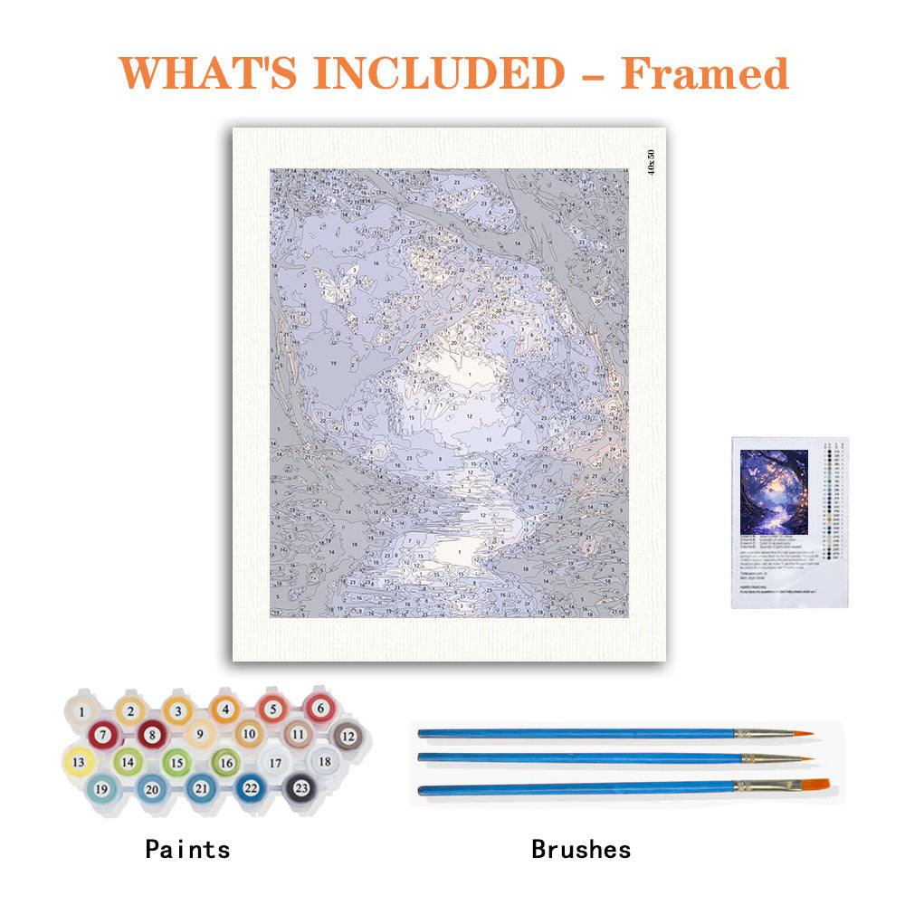 Mystisches Flussleuchten – Malen nach Zahlen