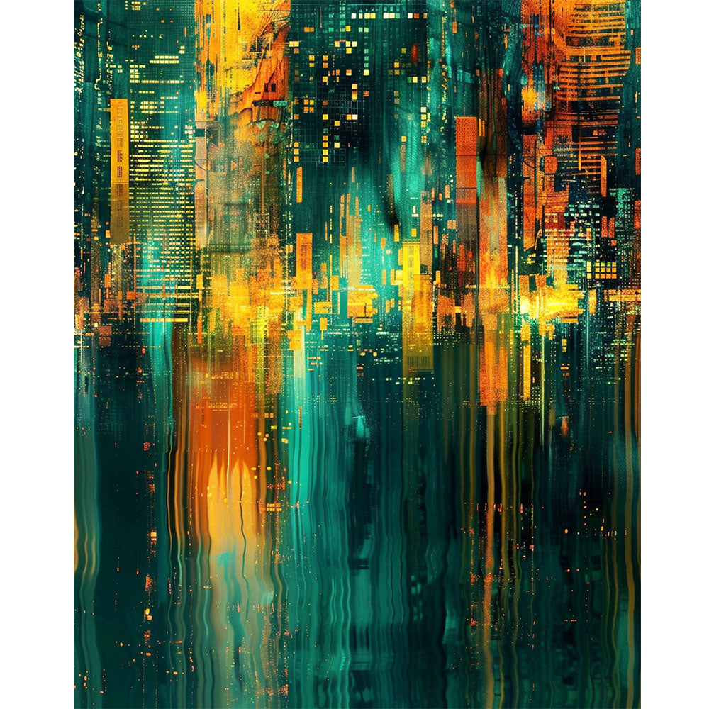 Neon-Nieselregen - Malen nach Zahlen