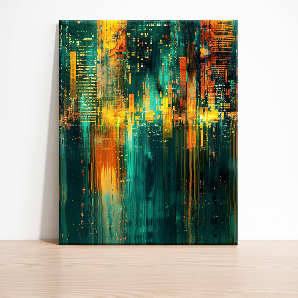 Neon-Nieselregen - Malen nach Zahlen