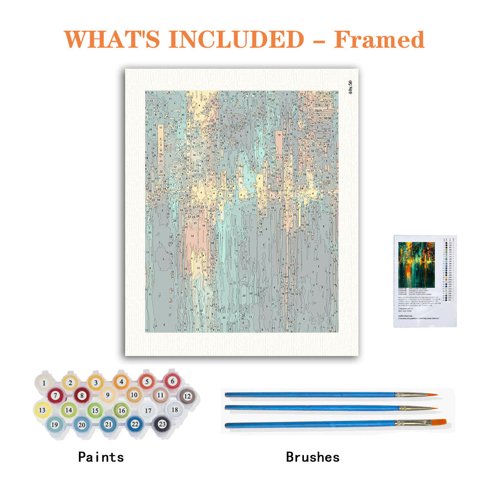 Neon-Nieselregen - Malen nach Zahlen