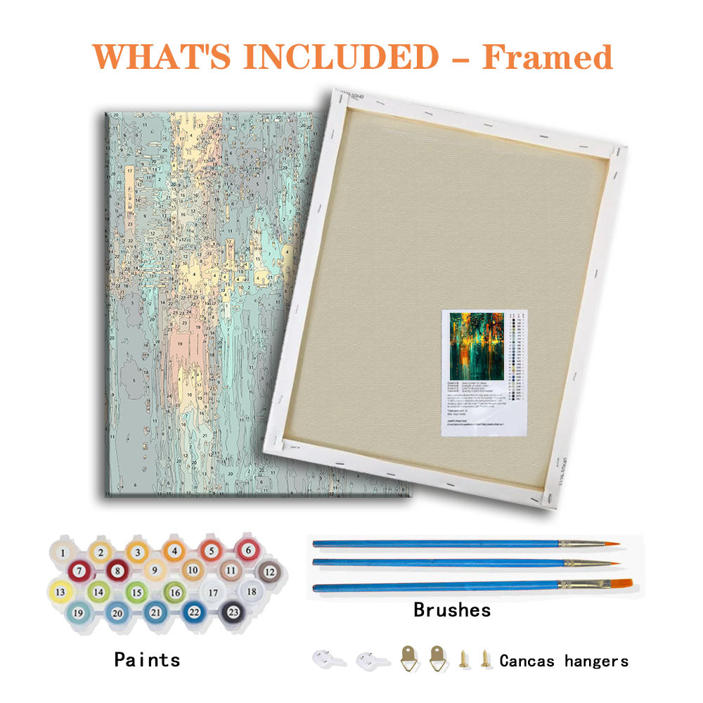 Neon-Nieselregen - Malen nach Zahlen