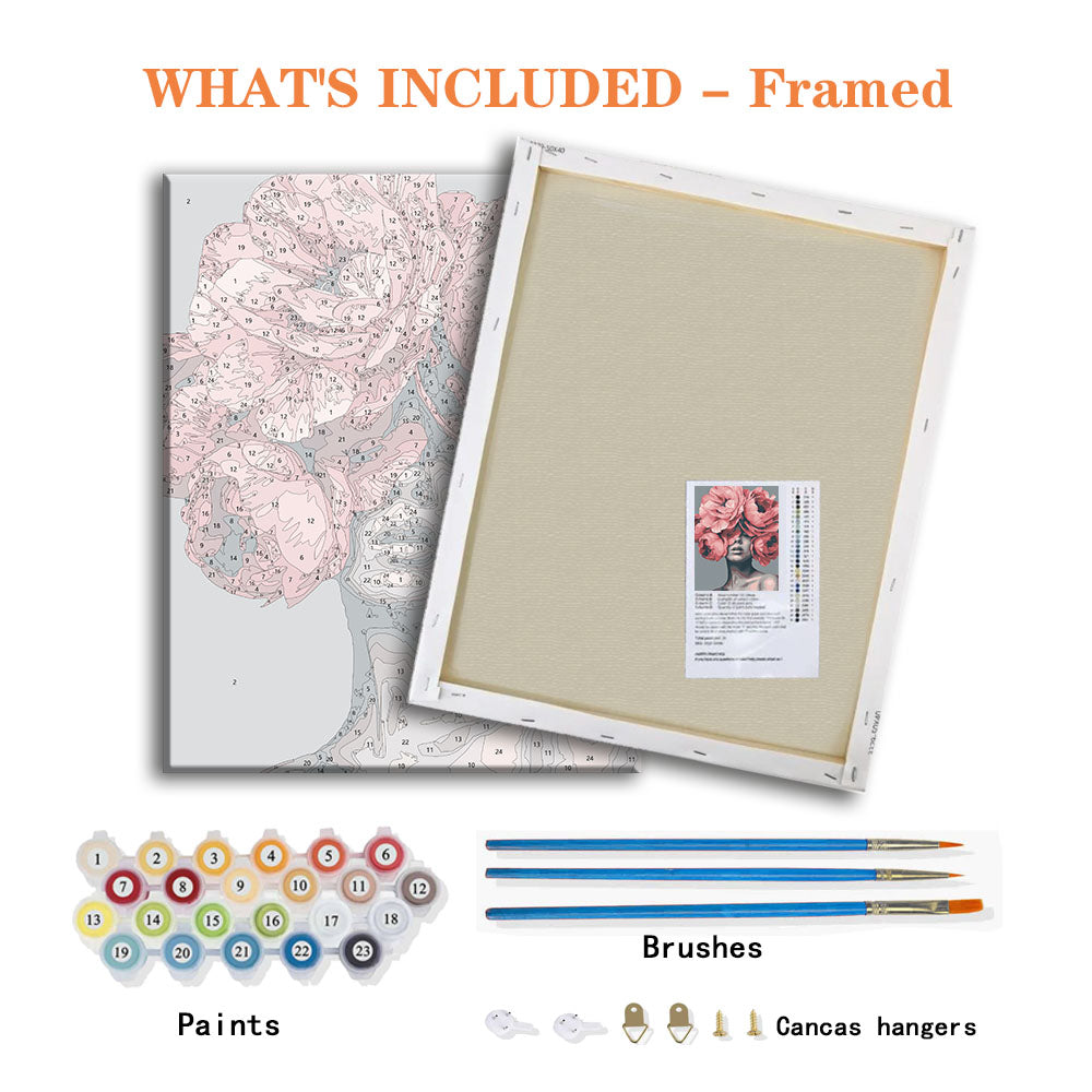 Pfingstrosen-Muse – Malen nach Zahlen