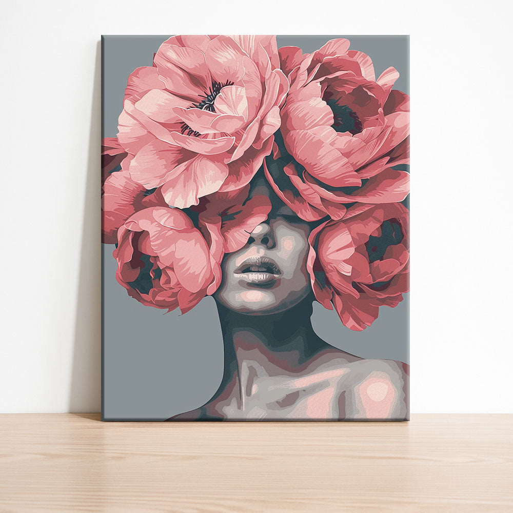 Pfingstrosen-Muse – Malen nach Zahlen