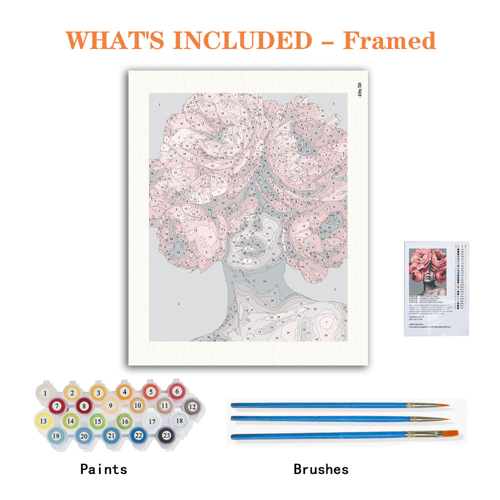 Pfingstrosen-Muse – Malen nach Zahlen