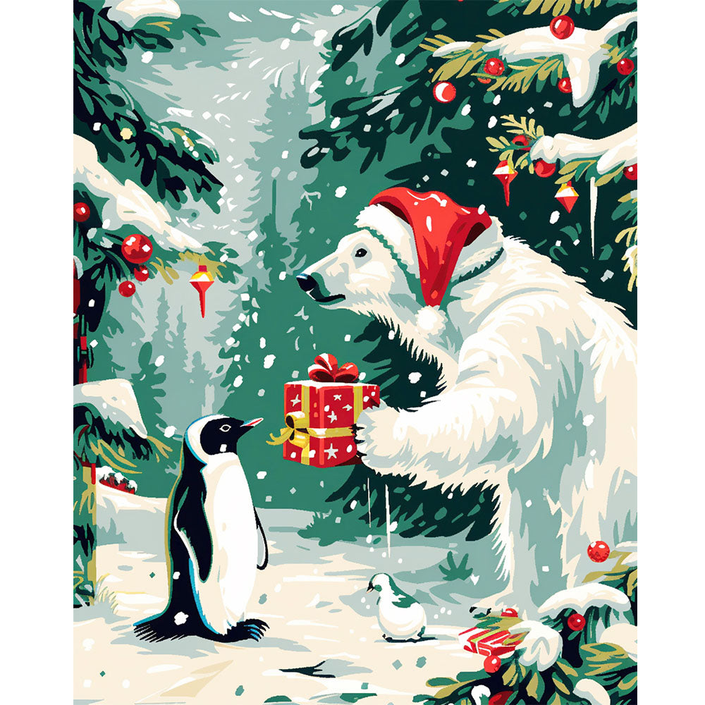 Das Geschenk der Polarfreunde - Malen nach Zahlen