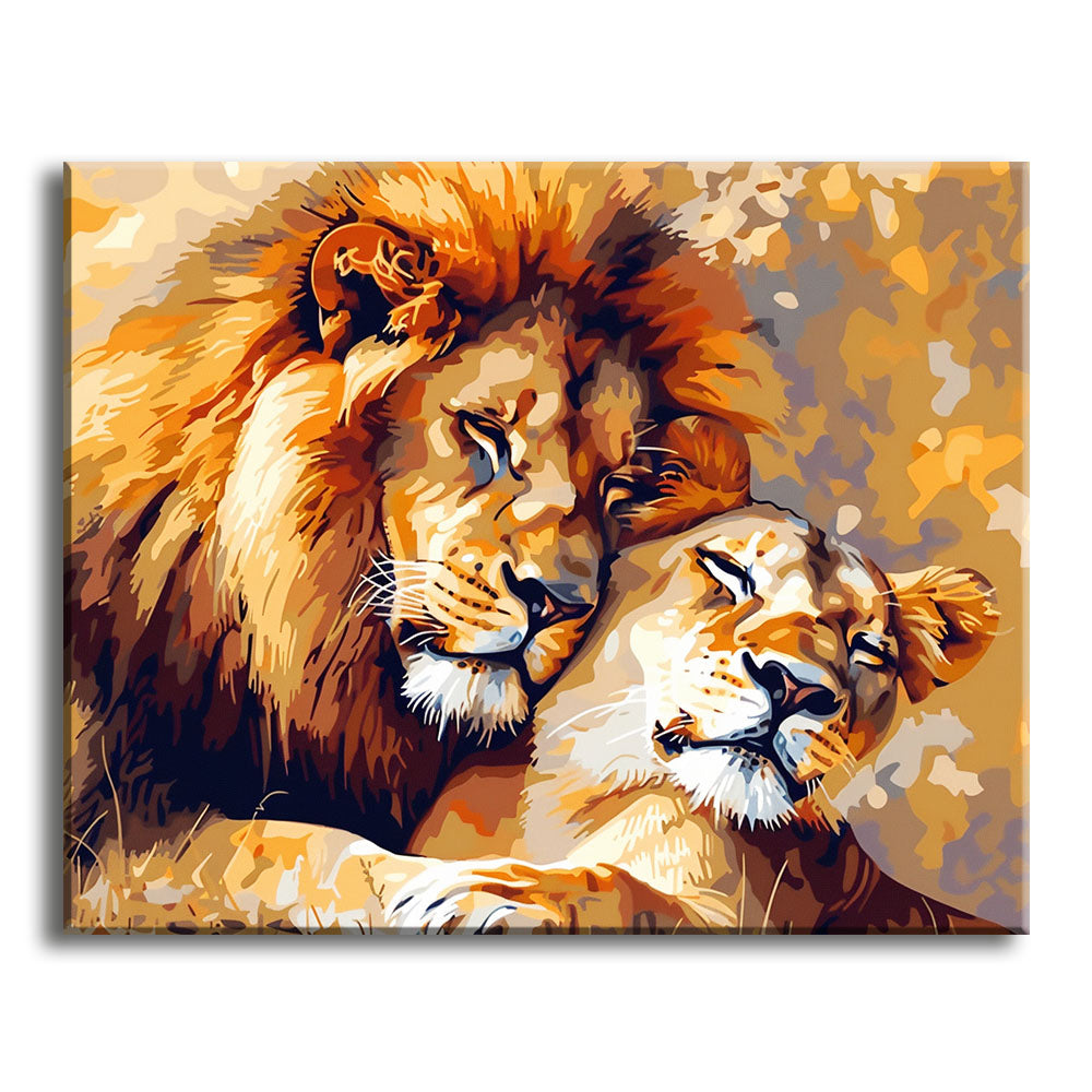 Königliche Umarmung - Malen nach Zahlen