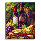 Rustikaler Wein und Käse