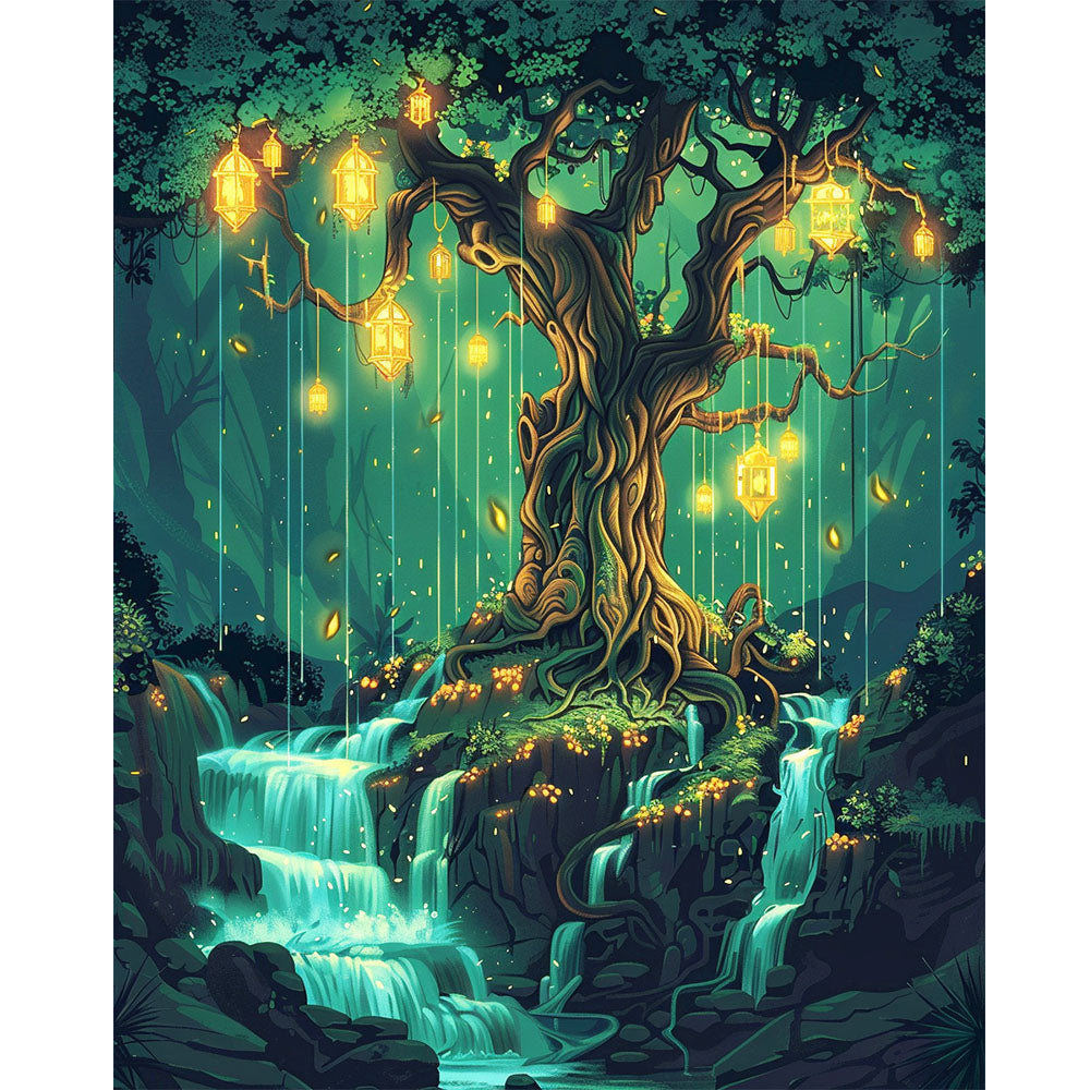 Heiligtum der tausend Lichter - Malen nach Zahlen