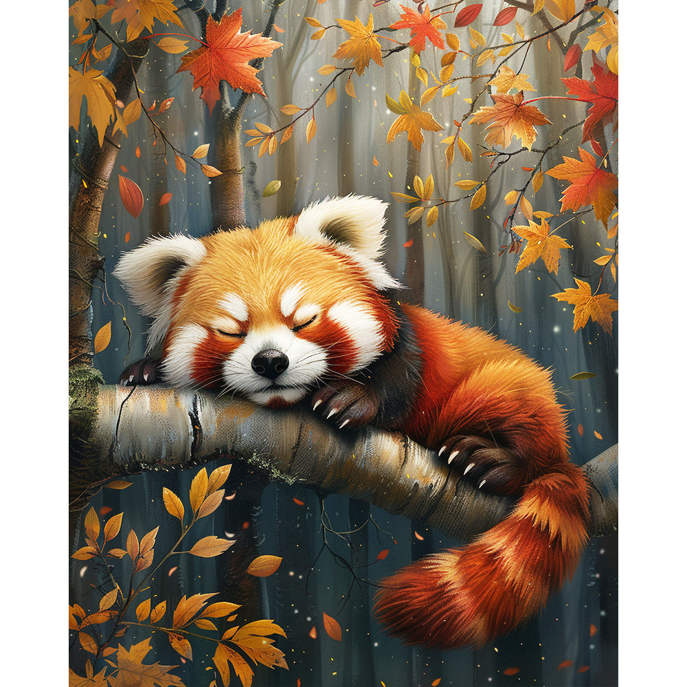 Schläfriger Roter Panda