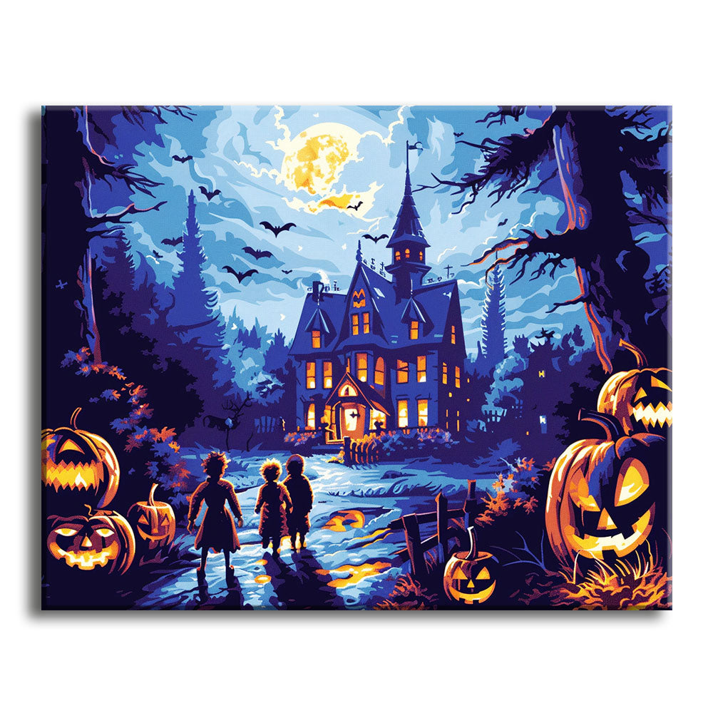 Vorabend der Gruselzeit - Malen nach Zahlen