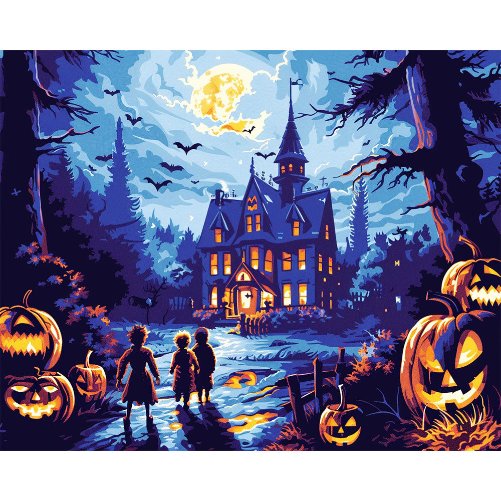 Vorabend der Gruselzeit - Malen nach Zahlen