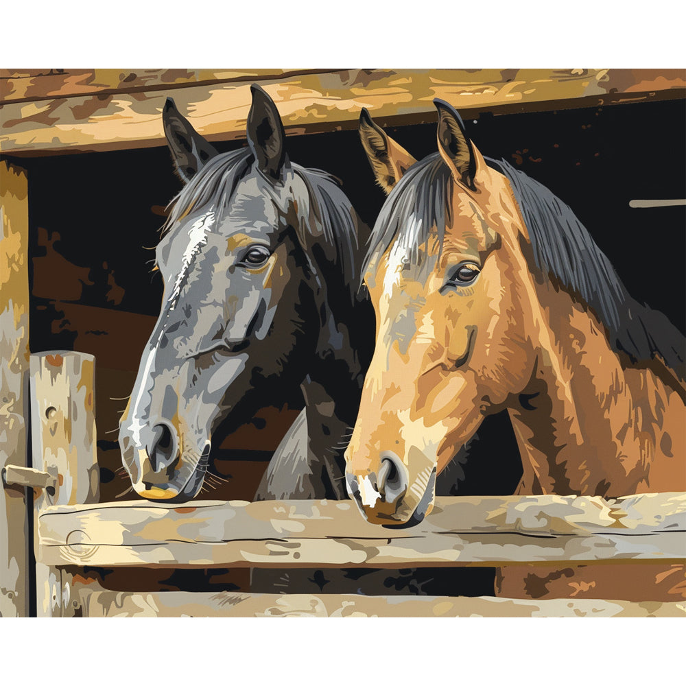 Stallgefährten – Malen nach Zahlen