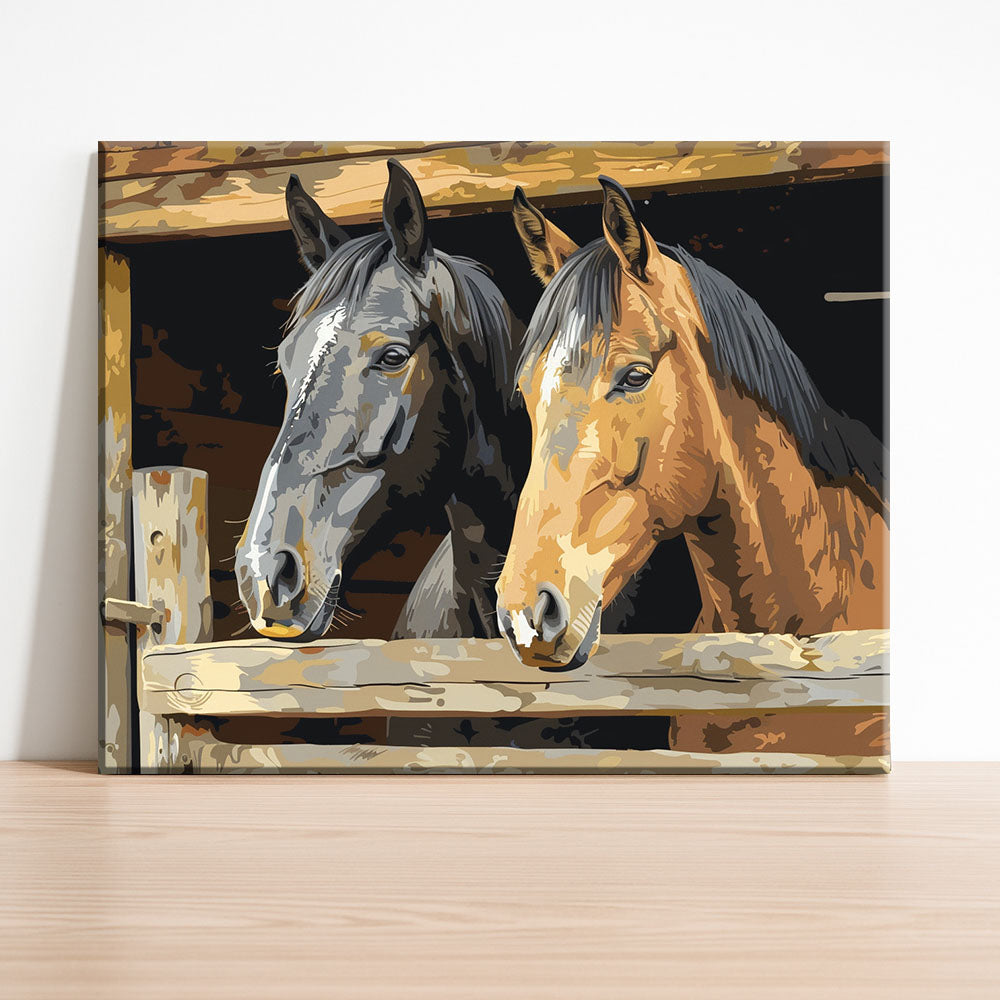Stallgefährten – Malen nach Zahlen