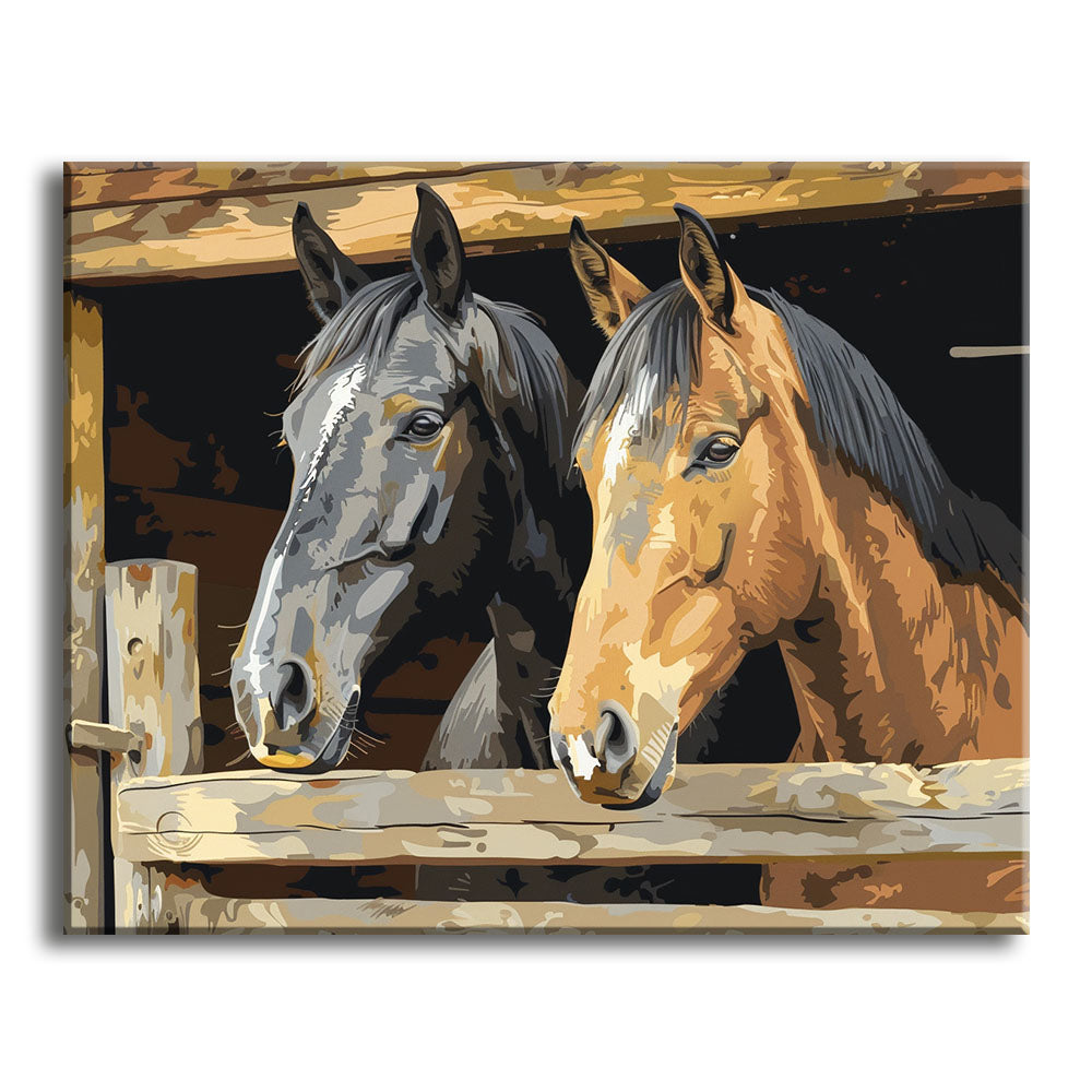 Stallgefährten – Malen nach Zahlen