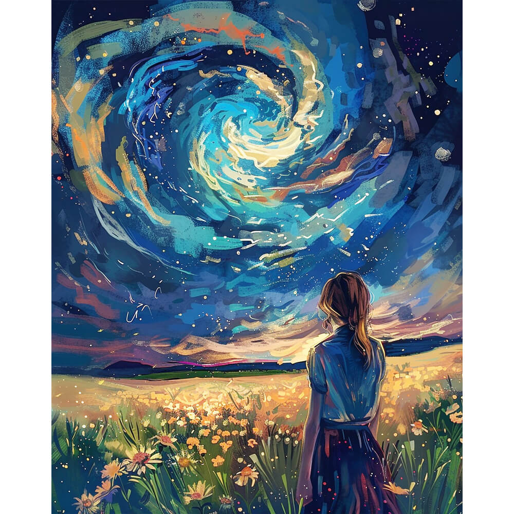 Wiese des Sternenguckers – Malen nach Zahlen