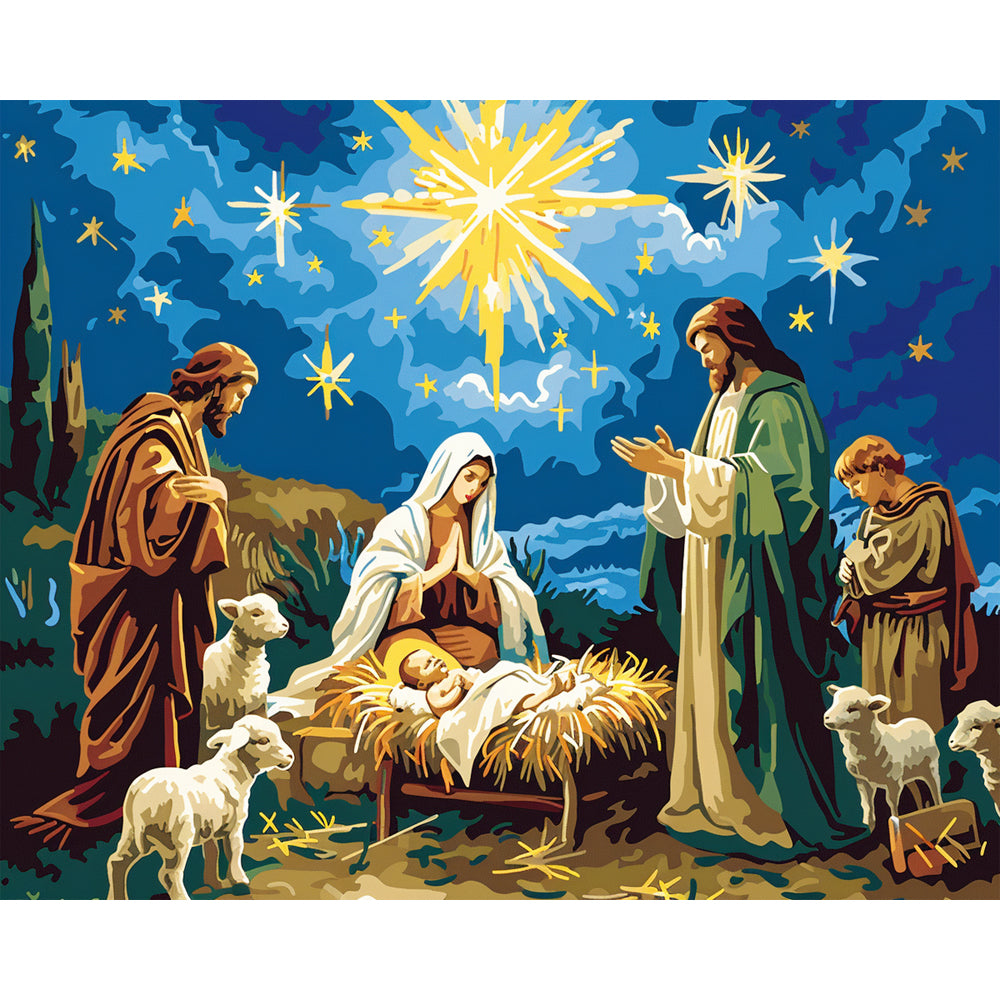 Stern von Bethlehem – Malen nach Zahlen