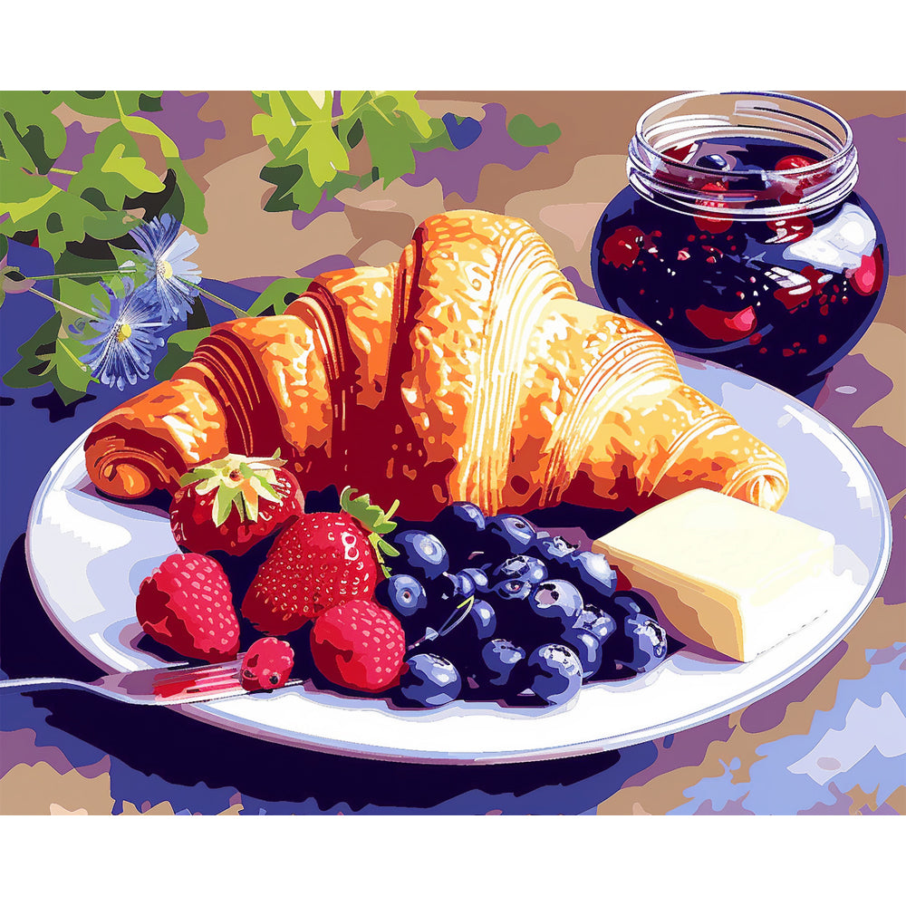 Sommermorgenfrühstück – Malen nach Zahlen