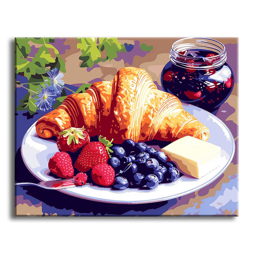 Sommermorgenfrühstück – Malen nach Zahlen