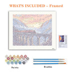 Sonnenuntergangs-Gebirgsexpress