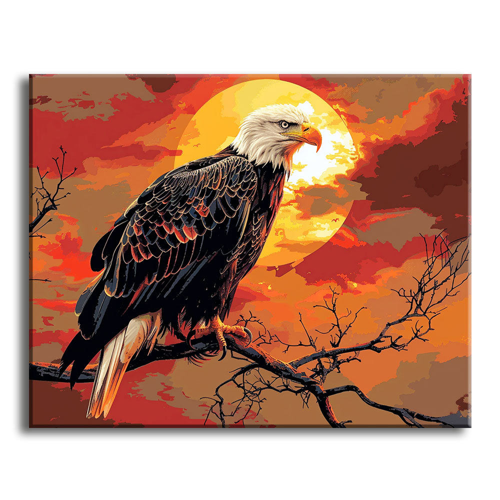 Sonnenuntergangs-Souverän – Malen nach Zahlen
