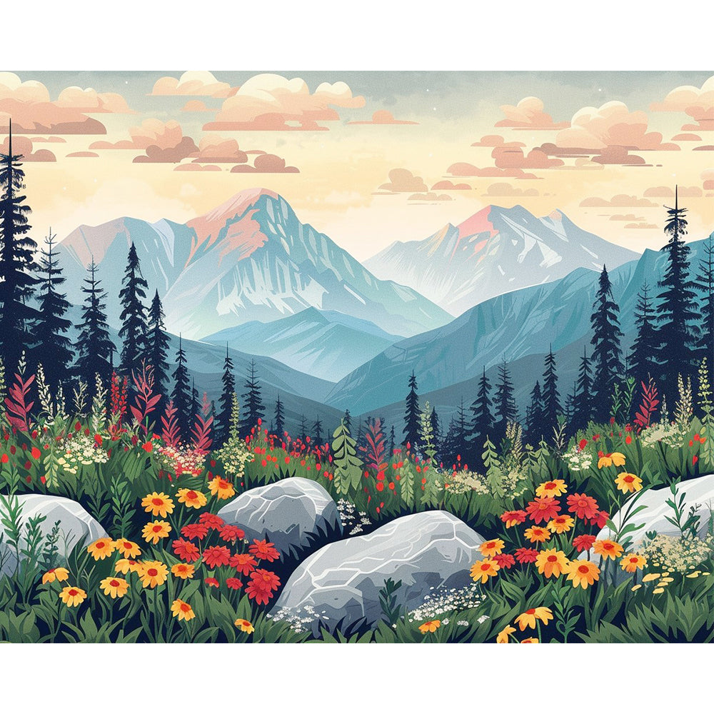 Friedliche Bergblüten