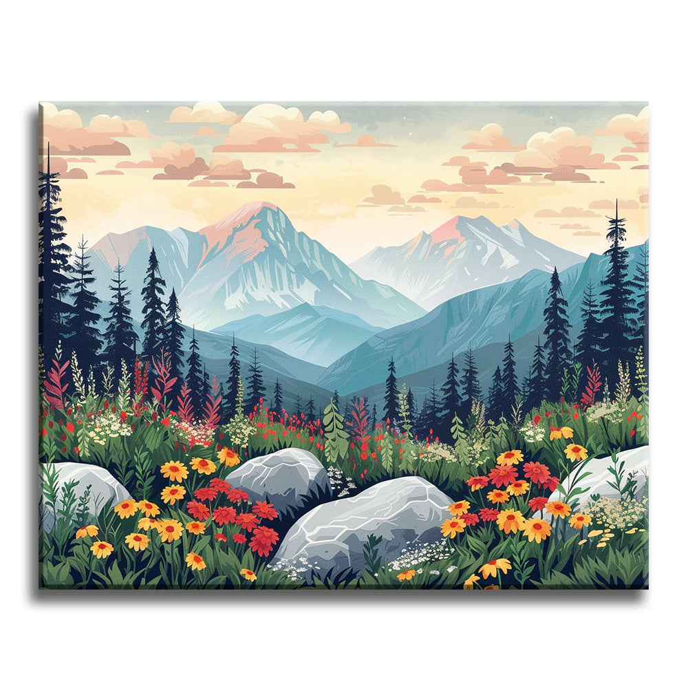 Friedliche Bergblüten