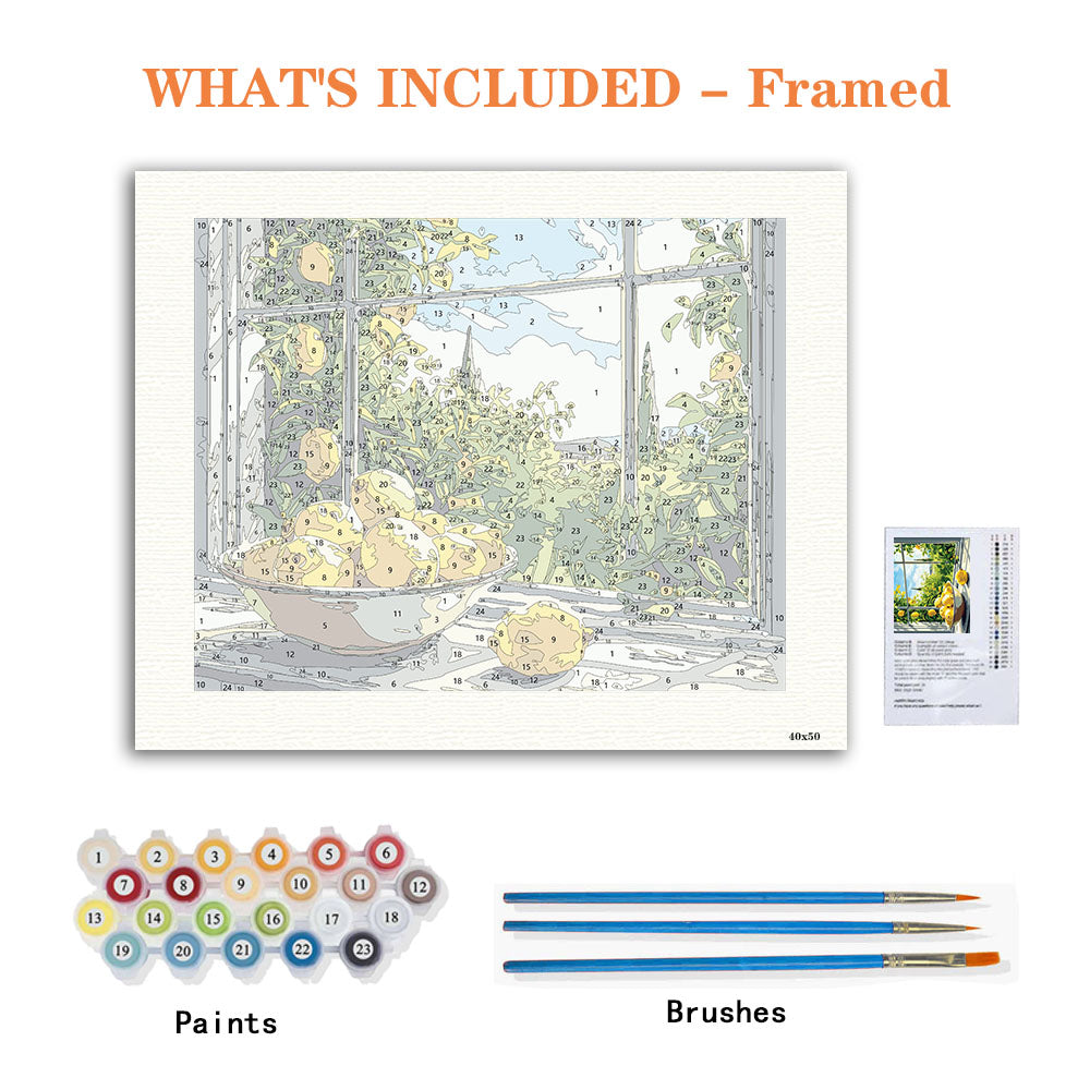 Toskanisches Fenster – Malen nach Zahlen