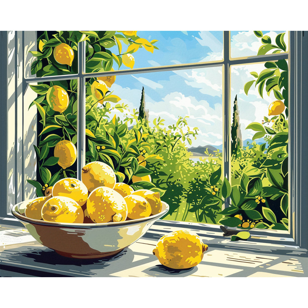 Toskanisches Fenster – Malen nach Zahlen