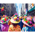 Lebhafter Straßenkarneval - Malen nach Zahlen