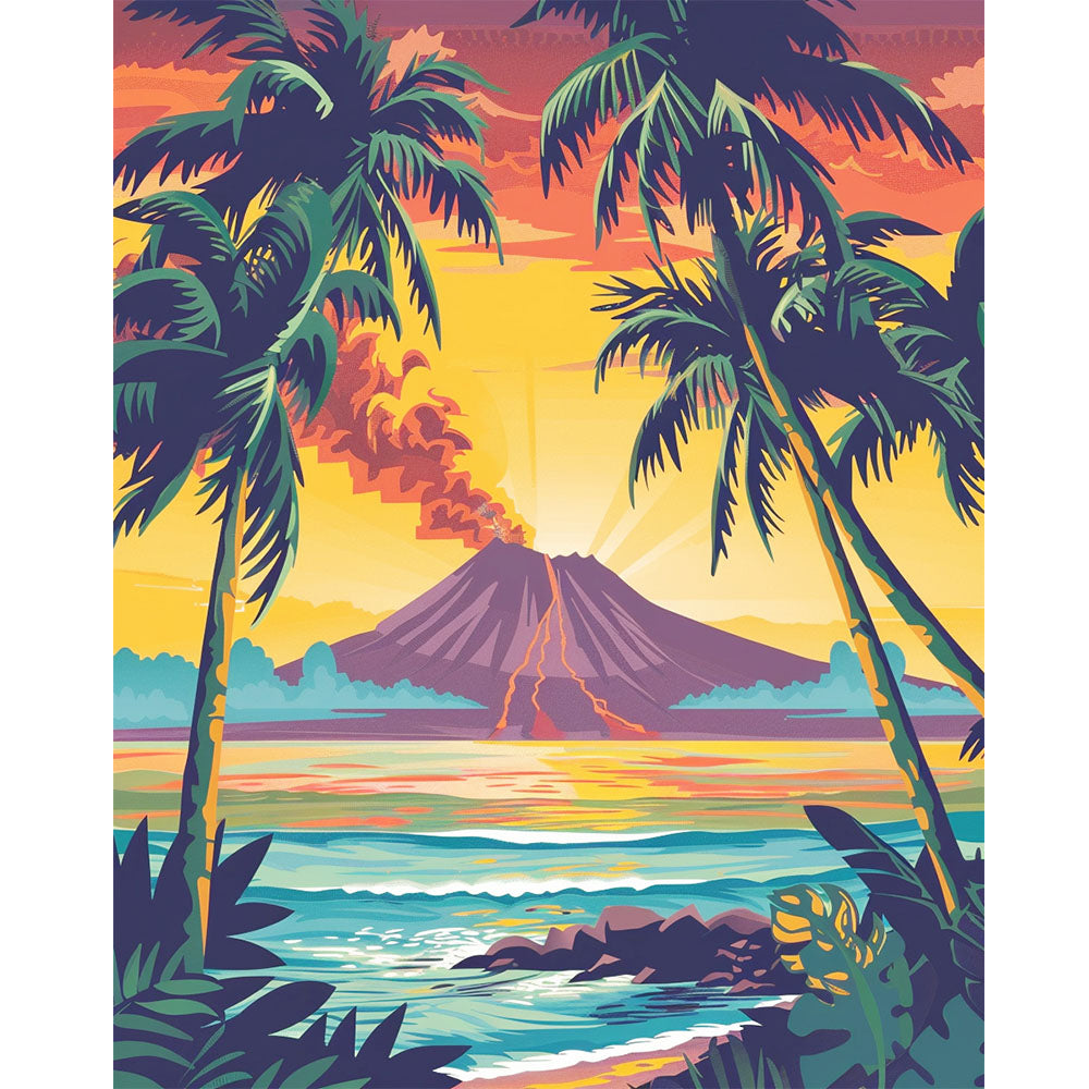 Vulkanisches Paradies - Malen nach Zahlen