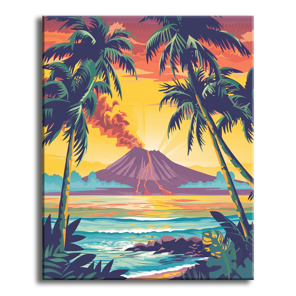 Vulkanisches Paradies - Malen nach Zahlen