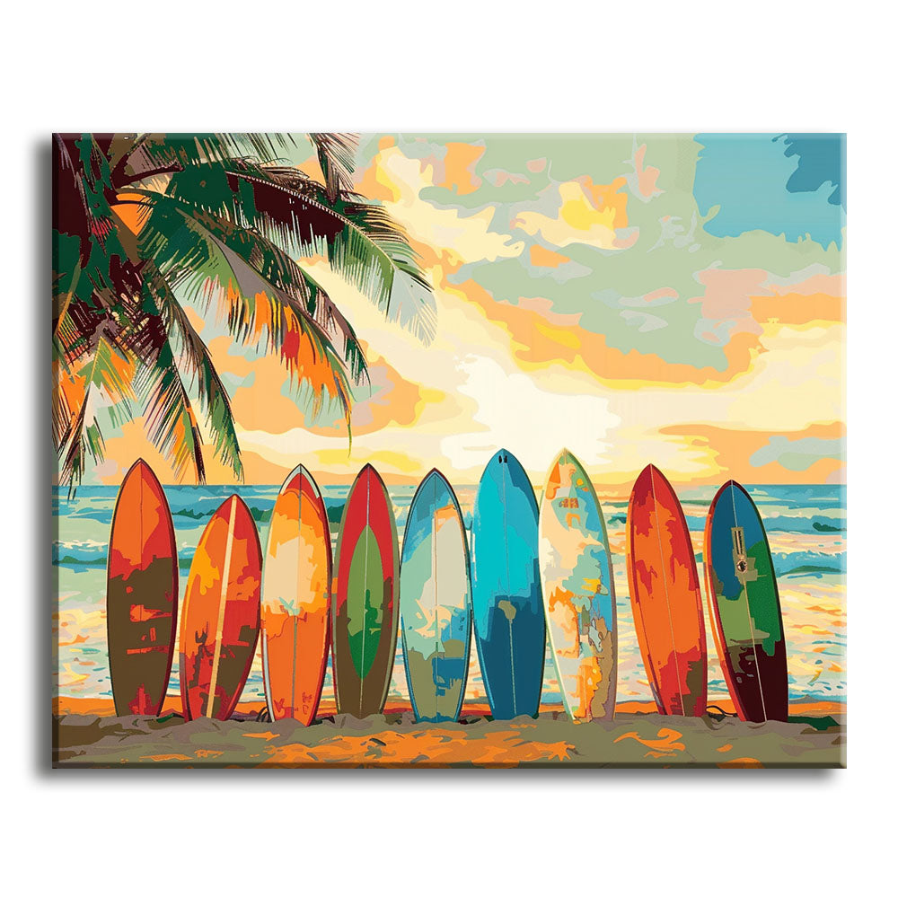 Warten auf Wellen – Malen nach Zahlen